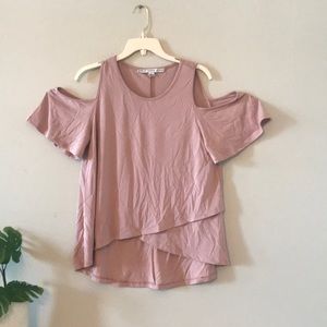 HYFVE Blush Cold Shoulder Top